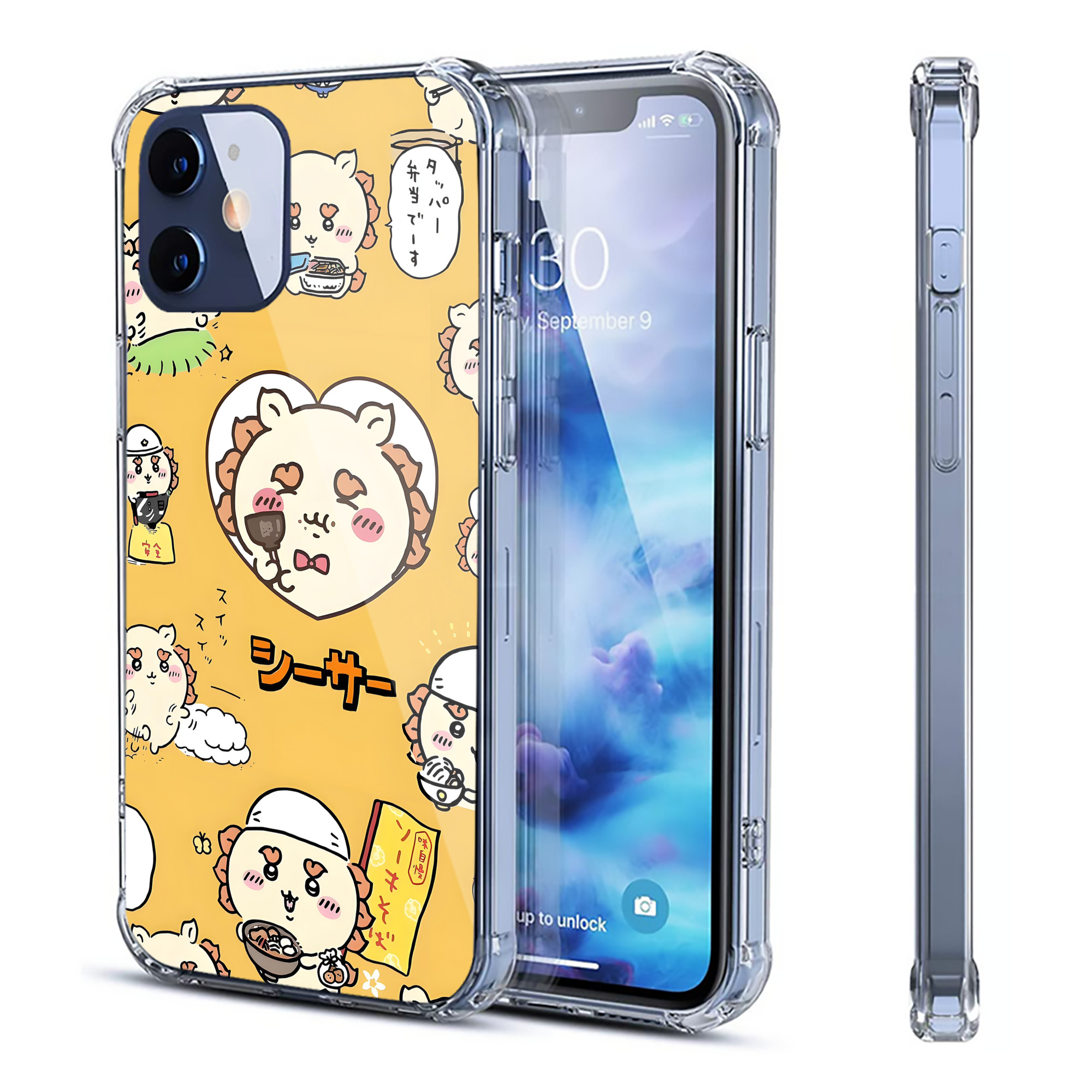 （画像用） ちいかわ Chii-kawa 【iPhone 12シリーズ対応】透明スマホケース（クリアソフトケース）